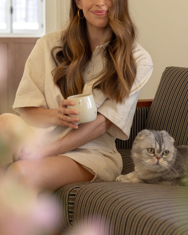 Tasse à café en céramique — Lilas