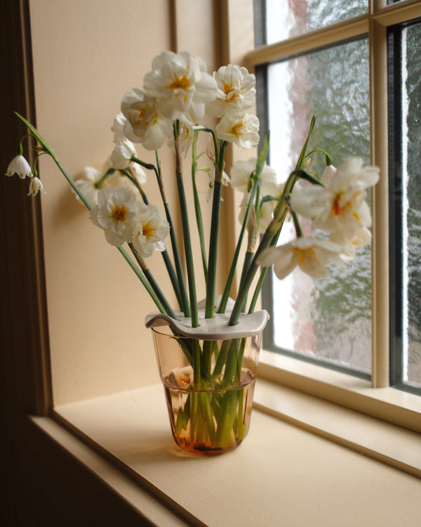 Couvercle à fleurs en céramique