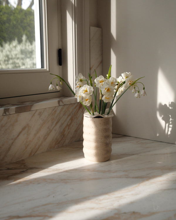 Couvercle à fleurs en céramique