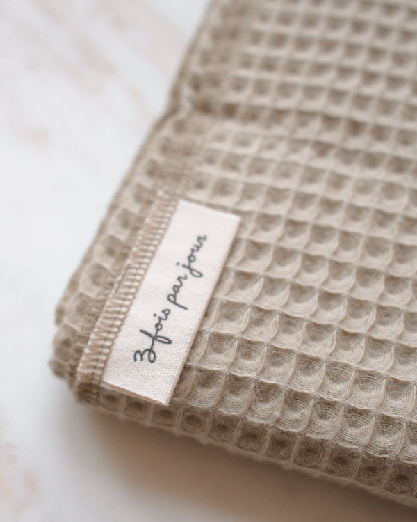 Duo de linges gaufrés en coton