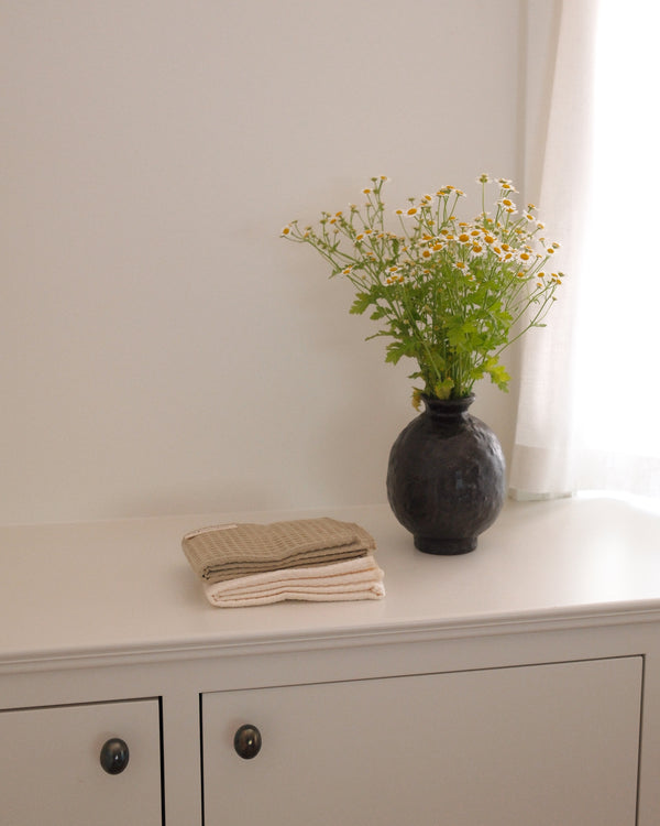 Duo de linges gaufrés en coton