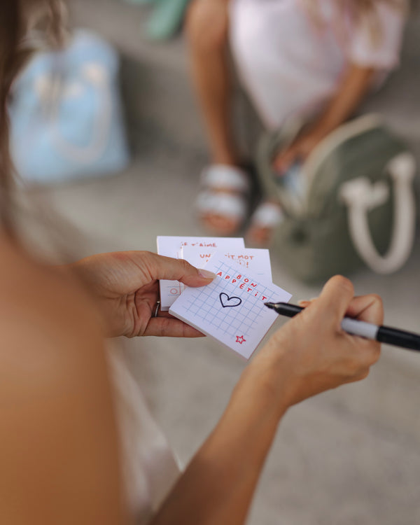 Trio de post-it — pour mots dans les lunchs