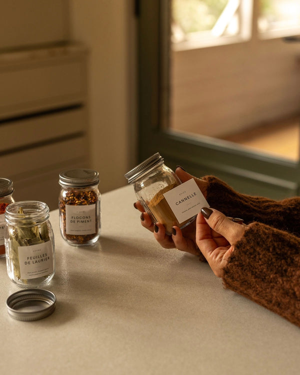 Autocollants pour pots d’épices — Ronds ou carrés