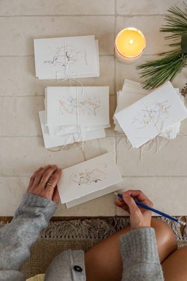 Carte de souhaits artisanale