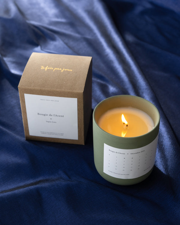 Bougie de l'Avent — À brûler 2 heures par jour d'ici Noël