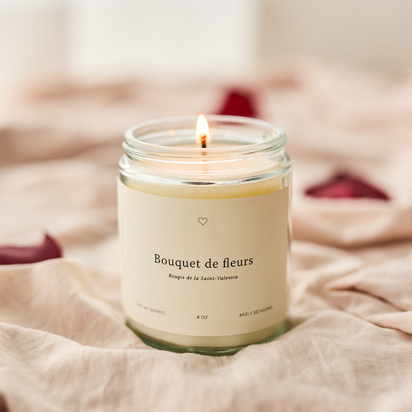 Bougie de soya – Bouquet de fleurs