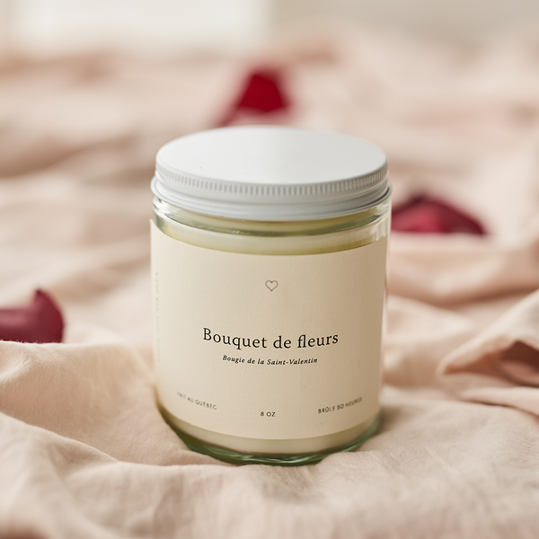 Bougie de soya – Bouquet de fleurs