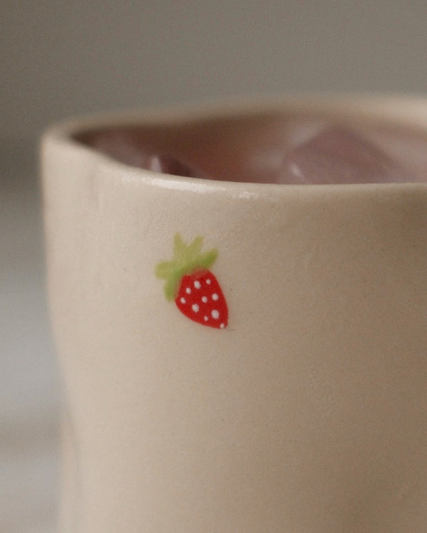 Tasse à café en céramique - Fraises