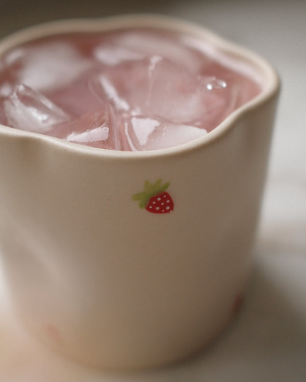 Tasse à café en céramique - Fraises