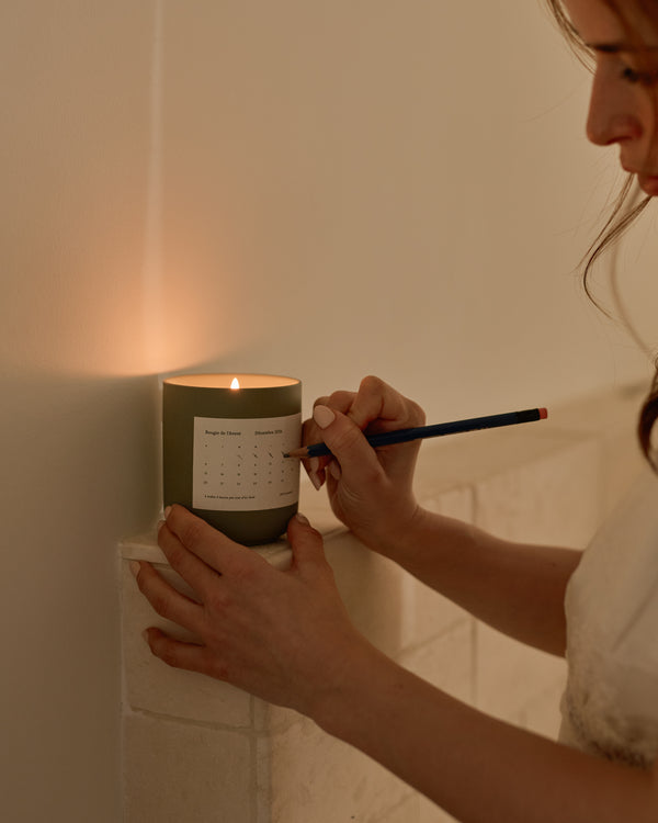 Bougie de l'Avent — À brûler 2 heures par jour d'ici Noël
