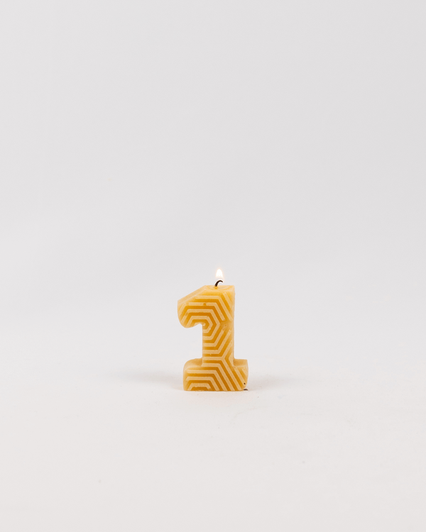 Bougies d'anniversaire en cire d'abeille (Chiffres 0 à 9)