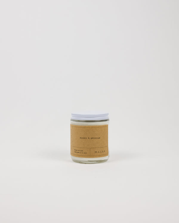 Bougie de soya —  Hinoki & géranium  — 8 oz (50 heures)