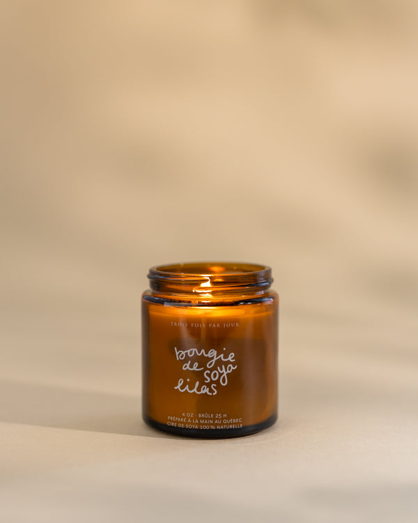 Bougie de soya — Lilas — 4 oz (25 heures)
