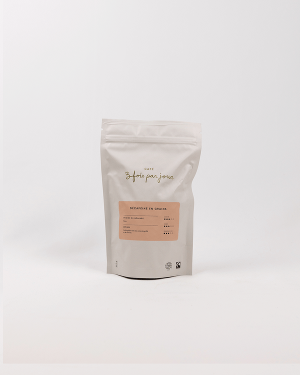 Sac de café décaféiné en grains