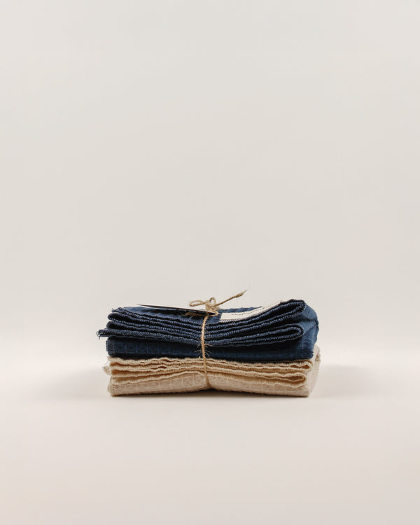 Duo | Linges gaufrés en coton