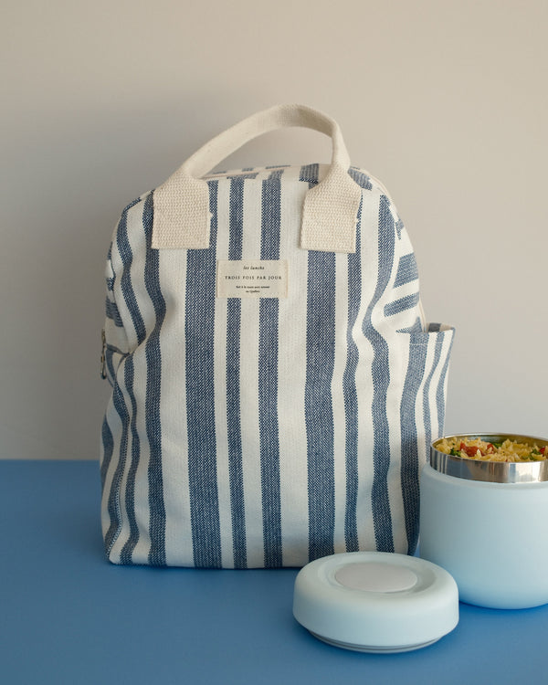 Sac à lunch — Rayé bleu