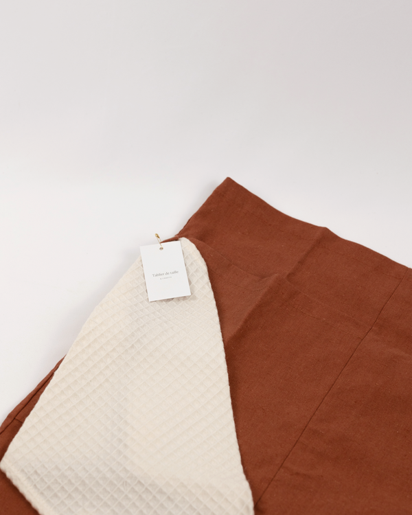 Tablier de taille en lin  — Rouille