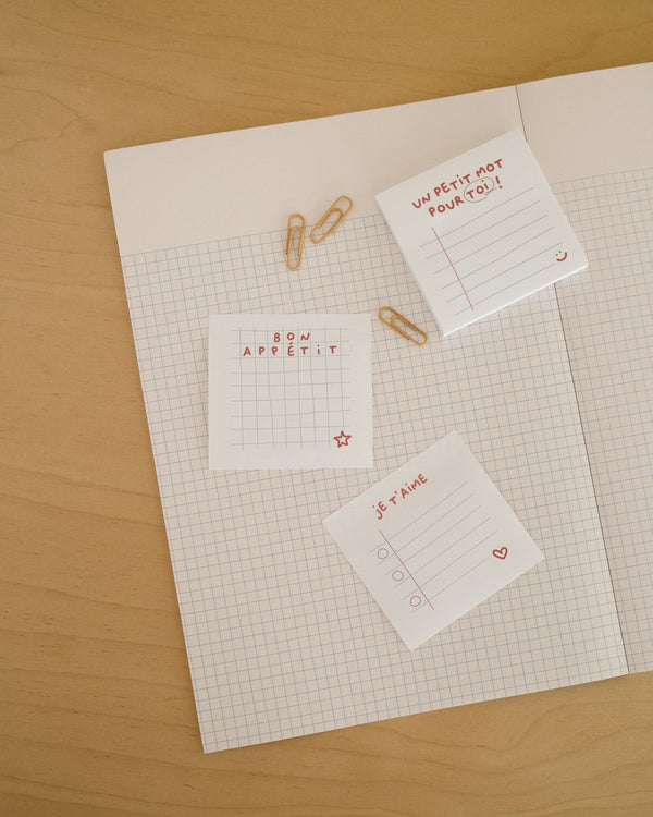 Trio | Post-it — Mots dans les lunchs