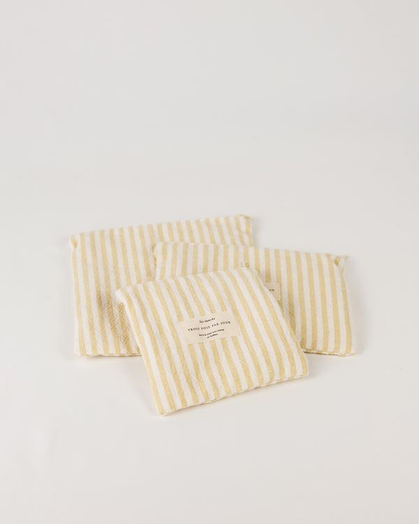 Trio de sac à collation - Rayé jaune