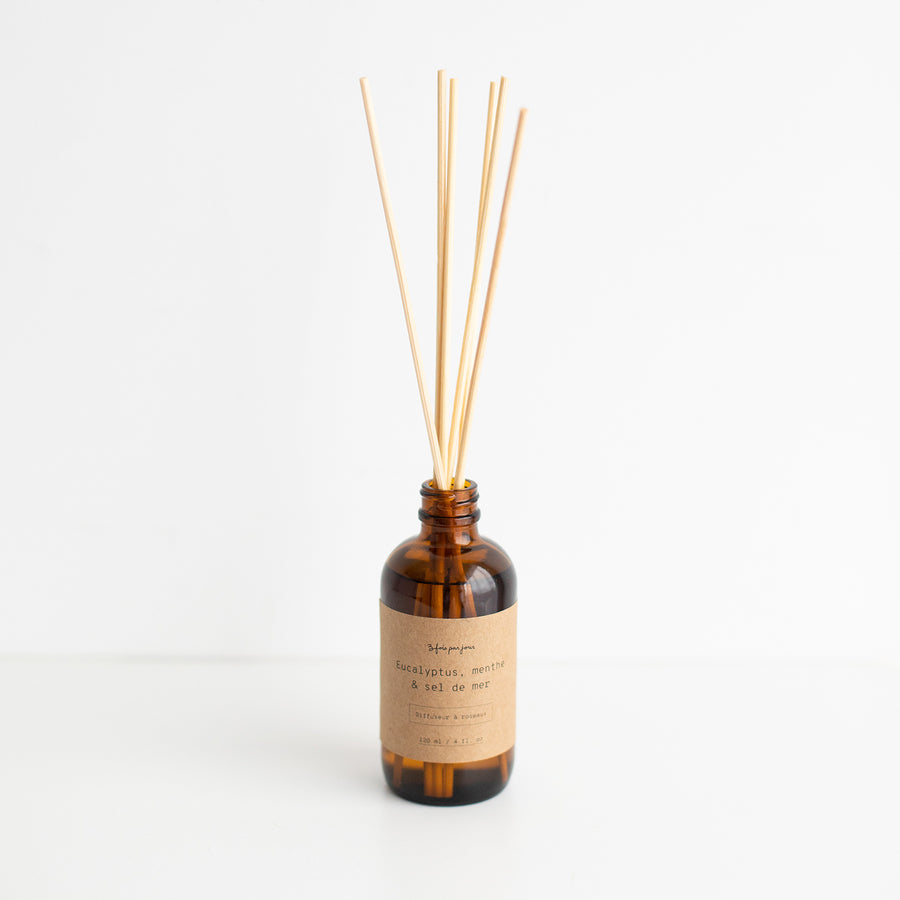 Diffuseur à roseaux - Eucalyptus, menthe & sel de mer