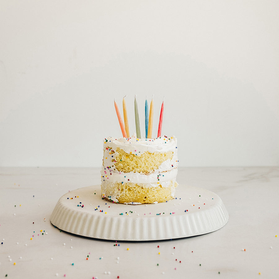 Bougies d'anniversaire en cire d'abeille (colorées) – Trois fois